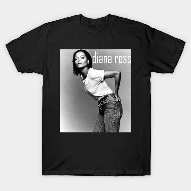 Diana Ross Grayscale T-Shirt by kilshamy